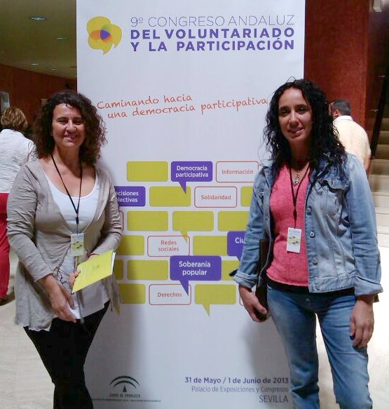 Nuestras representante de Posidonia, Pilar y Moira, en el 9 congreso de voluntariado en Sevilla